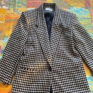 Vintage Alfred Dunner Wool Women’s Houndstooth Blazer Size 6